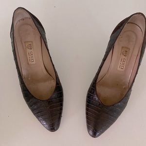 Gucci crocodile pumps